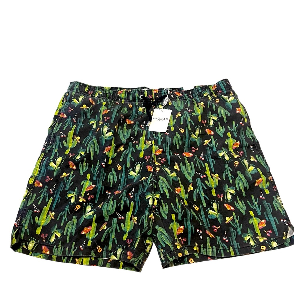💙🌼Ingear Cactus Pattern Swim Shorts
